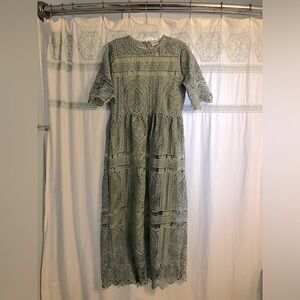 Maxi length Brass & Roe Mint Green Dress